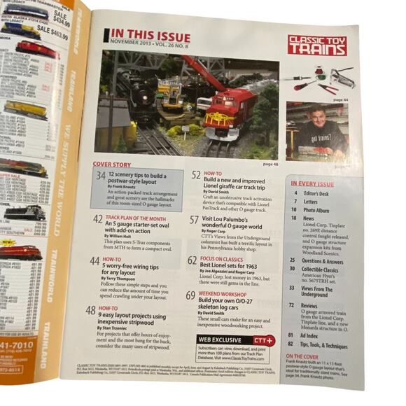 Classic Toy Trains Sept Oct Nov Dec 2013 Magazine Collect Model Layout Scenery - Picture 5 of 7